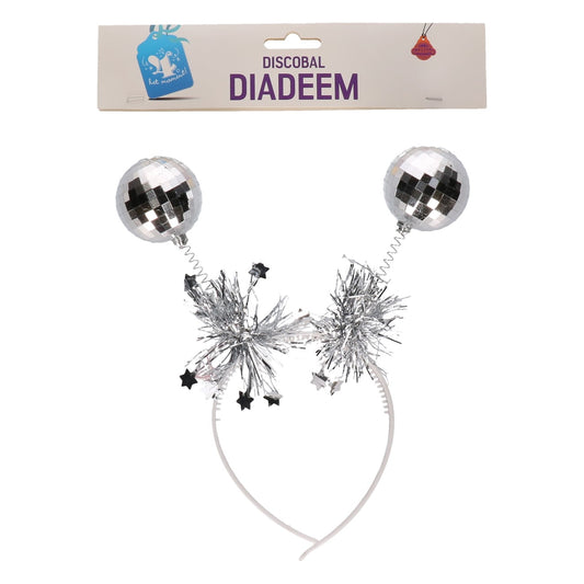 Diadeem discoballen zilver