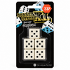 Dobbelstenenset XL wit/zwart 5 stuks