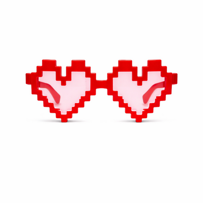 partybril-pixel-hart-rood
