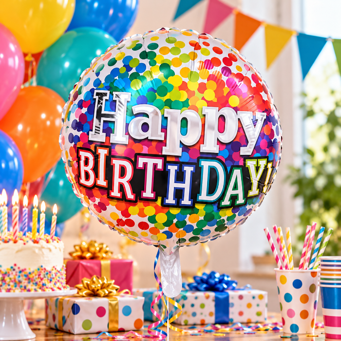 folieballon-meerkleurig-stippen-happy-birthday-33cm