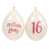 Ballonnen 16 jaar wit/roségoud 10 stuks