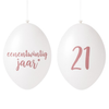 Ballonnen 21 jaar roségoud 10 stuks