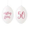 Ballonnen 50 jaar roségoud 10 stuks