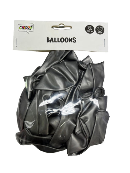 Ballonnen-metallic-zilver-20st