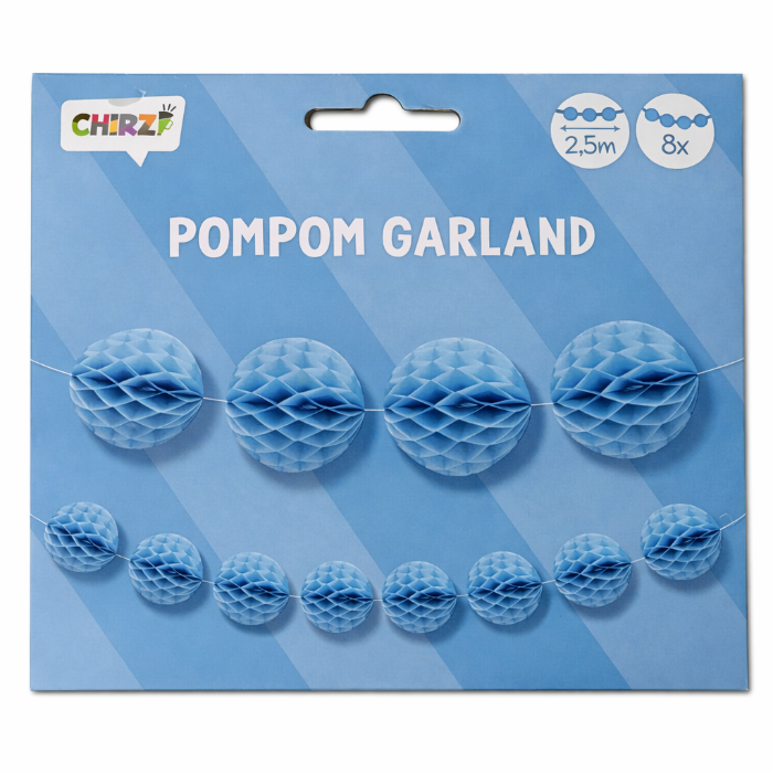 pompom-slinger-blauw-2-5-meter