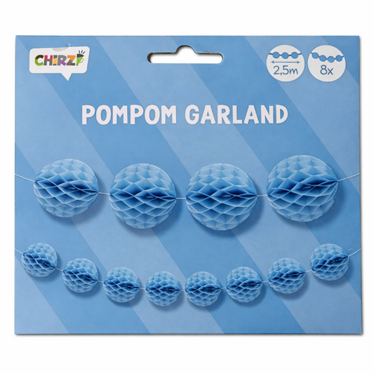 pompom-slinger-blauw-2-5-meter
