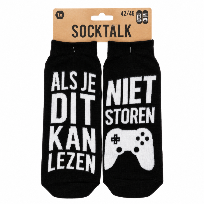 Sokken Niet storen zwart maat 42-46