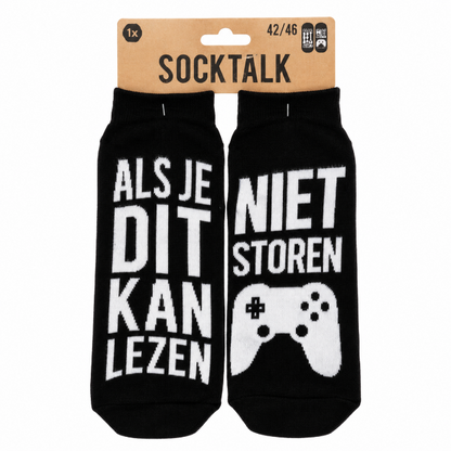 Sokken Niet storen zwart maat 42-46