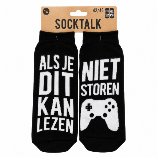 Sokken Niet storen zwart maat 42-46