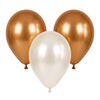 Ballonnen parelmoer wit/goud 20st