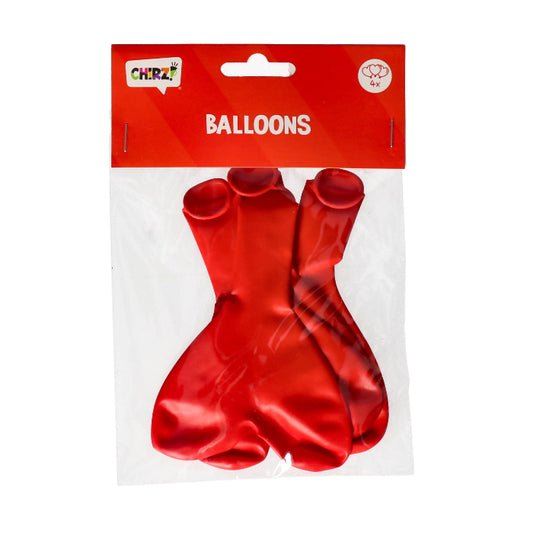 Ballonnen-Hart-Rood-4-stuks 