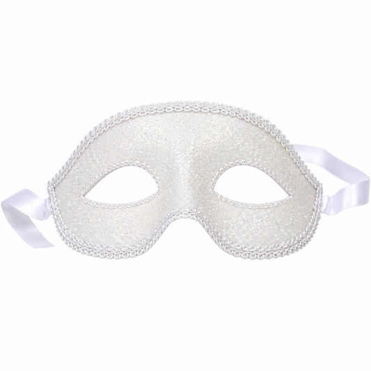 Masker Venetiaans kant wit half gelaat