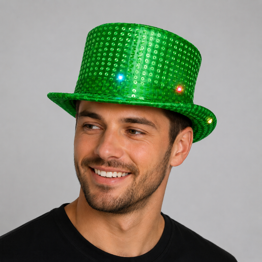 hoed-pailletten-met-licht-groen