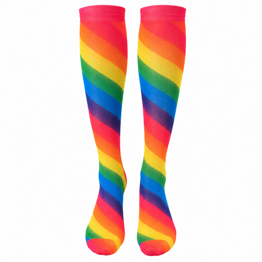 Kousen regenboog diagonaal - One Size