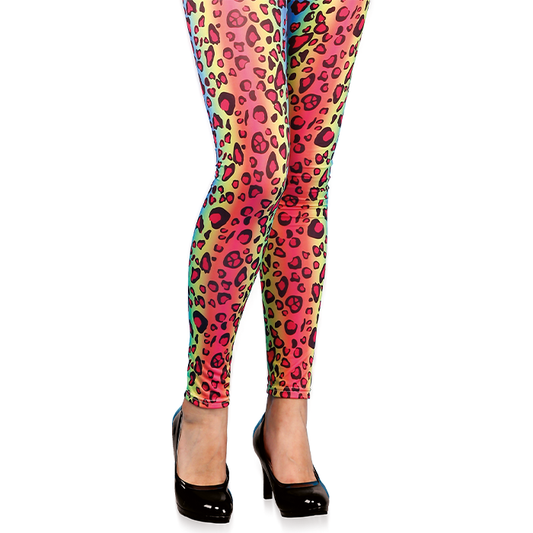 Legging regenboog panterprint - one size