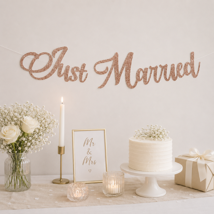 Slinger Just married roségoud 80cm