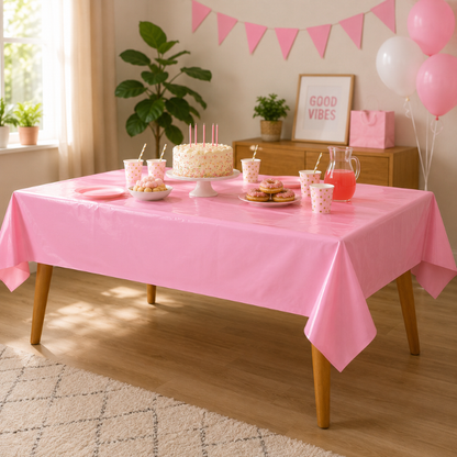 Tafelkleed roze 137x274cm