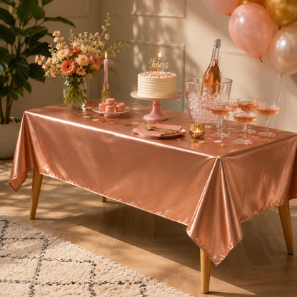 Tafelkleed roségoud 274cm x 134cm