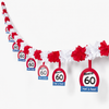 Slinger papier 60 jaar rood/wit