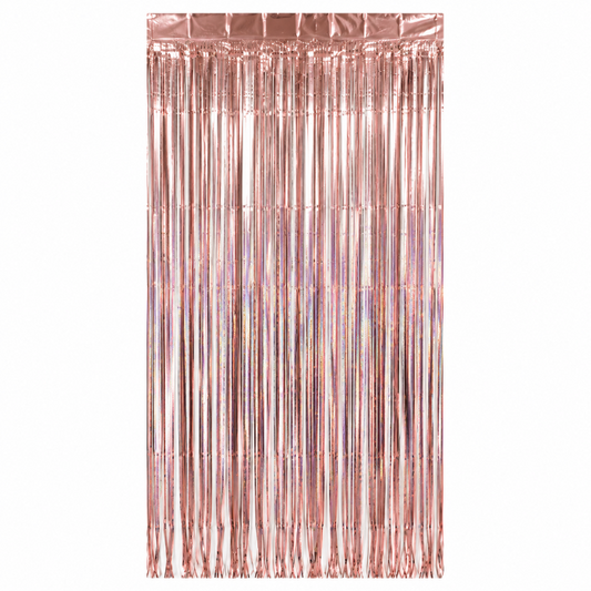 Deurgordijn folie holografisch roségoud 1m x 2m