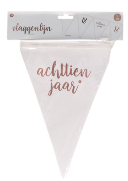 8717928416333_1 Vlaggenlijn 18 jaar wit/roségoud 4m