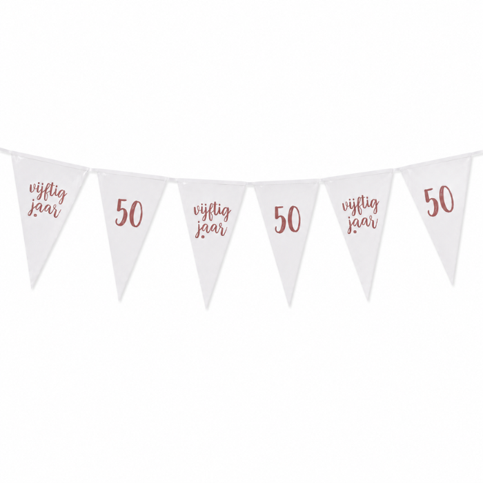 Vlaggenlijn 50 jaar roségoud - 4m