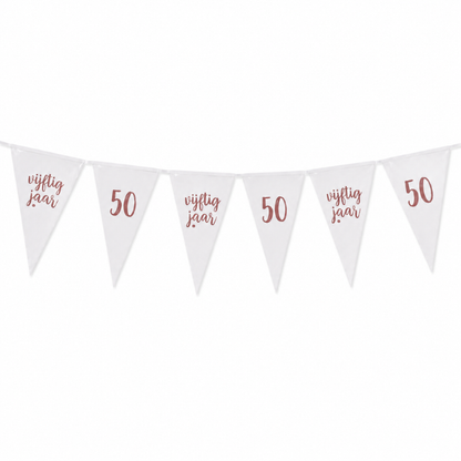 Vlaggenlijn 50 jaar roségoud - 4m