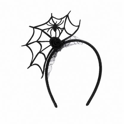 diadeem-spinnenweb-zwart