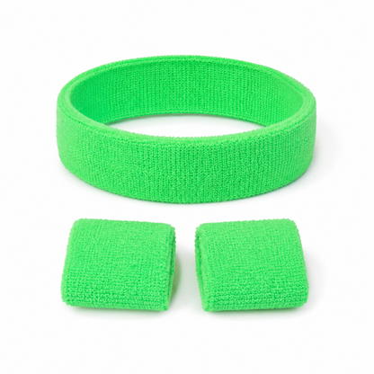 zweetband-set-neon-groen
