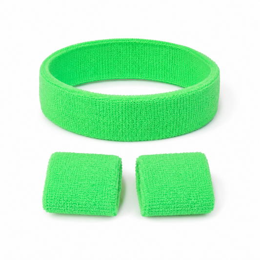 zweetband-set-neon-groen