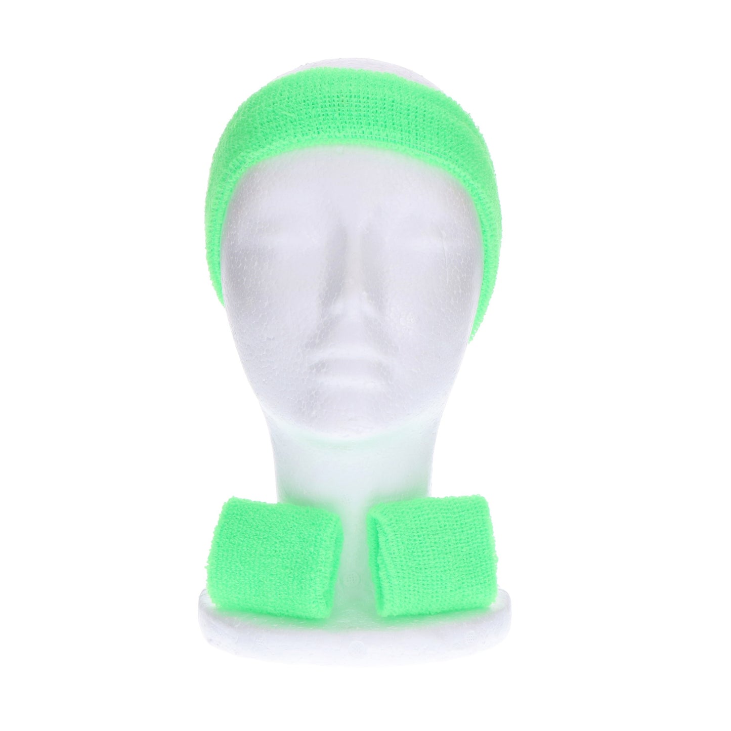 Zweetband set neon groen