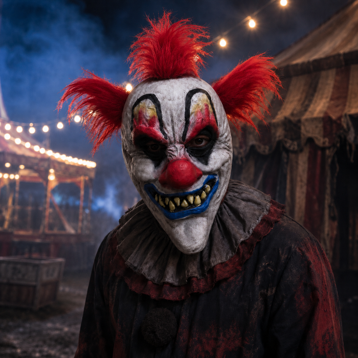 masker-horror-clown-rood-haar