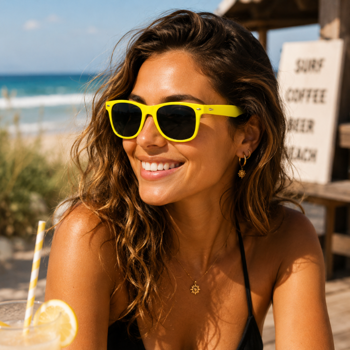 Zonnebril neon geel