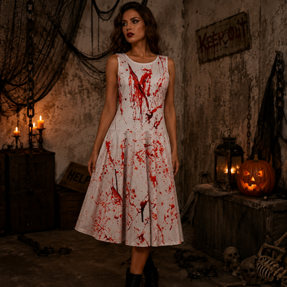 jurkje-halloween-bloederig-rood-wit