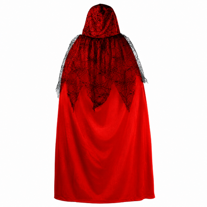 cape-halloween-spinnenweb-rood-one-size