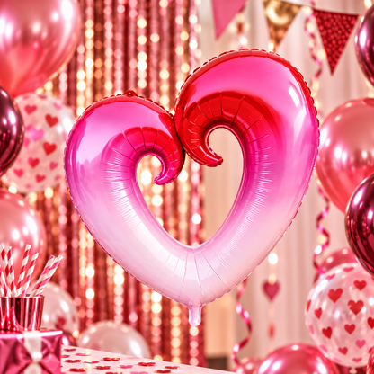 folieballon-hart-roze-verloop-80cm