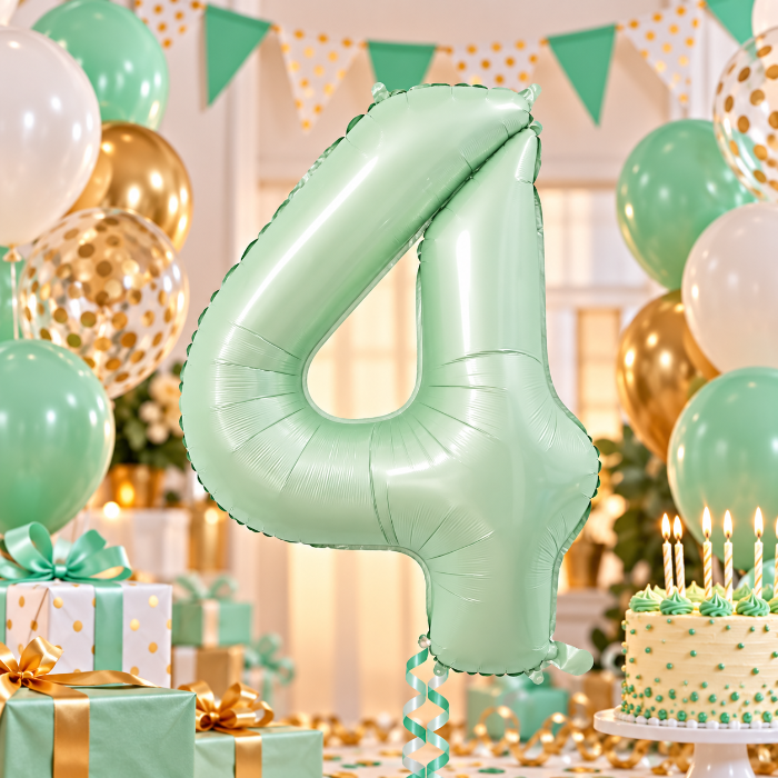 folieballon-cijfer-4-mintgroen-80cm