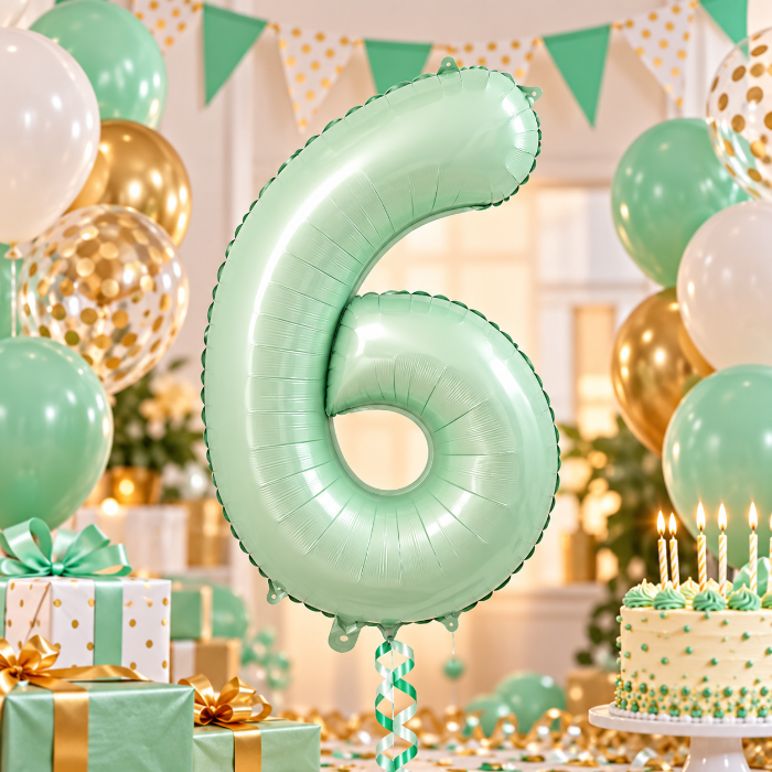 folieballon-cijfer-6-mintgroen-80cm