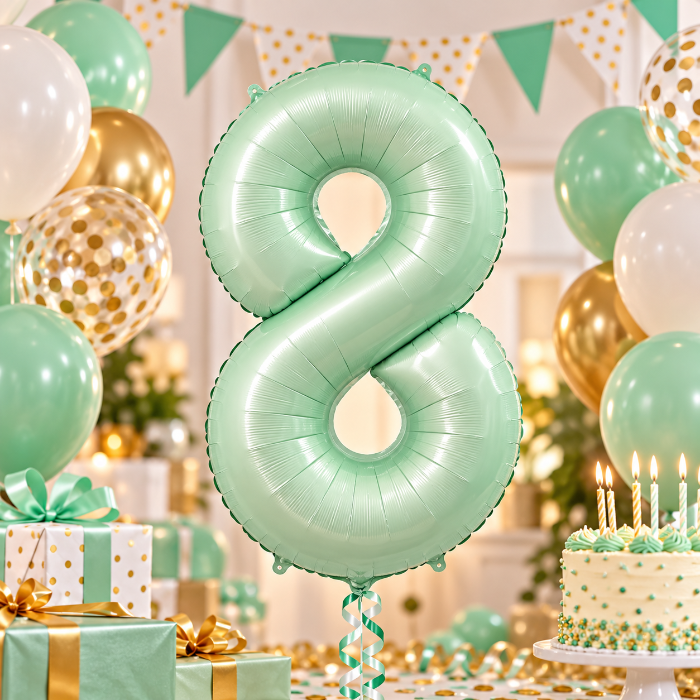 folieballon-cijfer-8-mintgroen-80cm