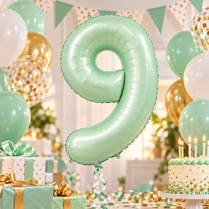 folieballon-cijfer-9-mintgroen-80cm