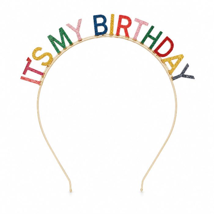 Diadeem It's my birthday meerkleurig