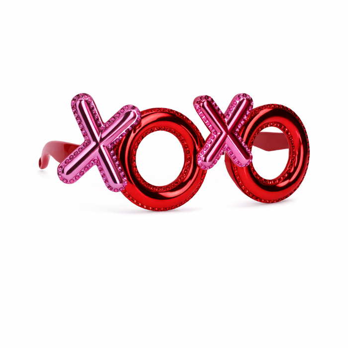 partybril-xoxo-metallic-rood-roze