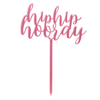 Taartprikker rosé-goud "Hip hip hooray"