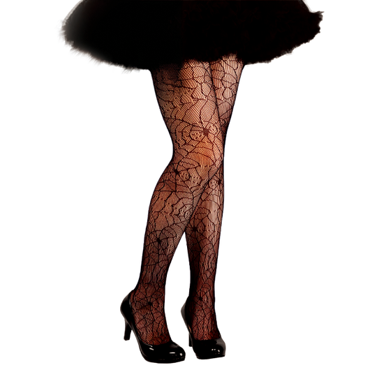 Panty Halloween spinnenweb zwart one size