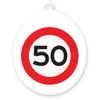 8717928440307_1 Ballonnen 50 jaar rood/wit 10st