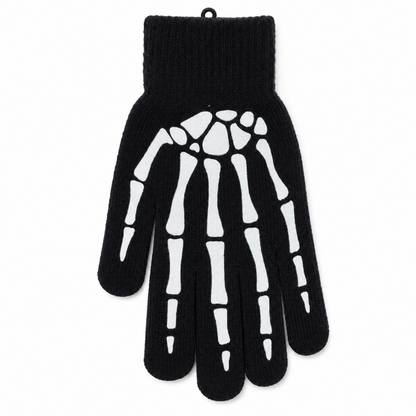 Handschoen met print skelet