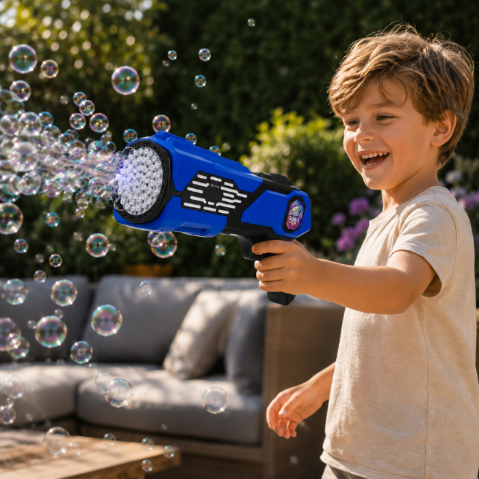 Bubble blow gun standard blue bellenblaas