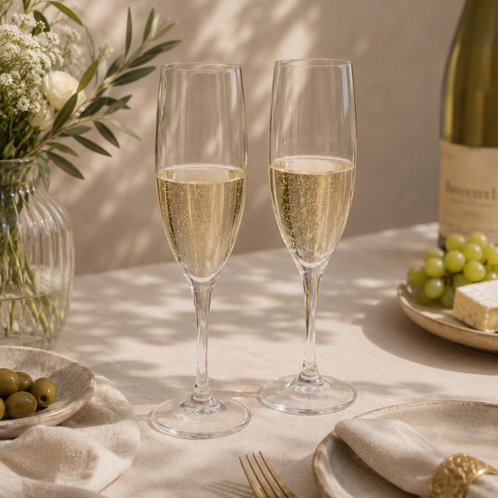 Champagneglazen herbruikbaar plastic 2 stuks