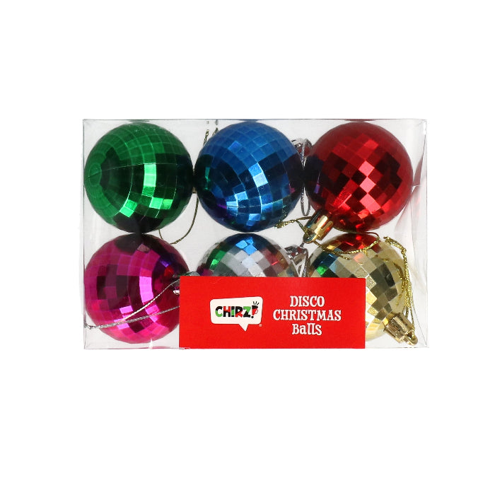 Kerstballen disco - set 6 - medium
