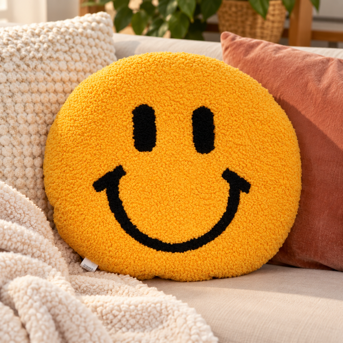kussen-smiley-teddy-geel-33cm